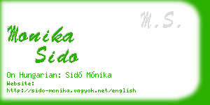 monika sido business card