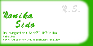 monika sido business card